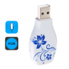 Simple Blue and White Porcelain Pattern Portable Audio Voice Recorder USB Drive, 4GB, Support Music Playback