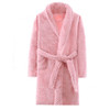 Winter Flannel Bathrobe Parent Child Bathrobes Home Clothes, Height:160cm(Pink)