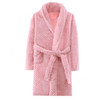 Winter Flannel Bathrobe Parent Child Bathrobes Home Clothes, Height:165cm(Pink)