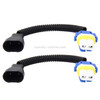 2 PCS 9006 Car HID Xenon Headlight Male to Female Conversion Cable with Ceramic Adapter Socket