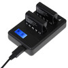 LCD Screen Dual Batteries Charger for GoPro HERO4 (AHDBT-401), Displays Charging Capacity (GP258-C)