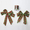 2 Rolls Christmas Sequins Ribbon Bow Ornament(Red and Green Strips)