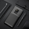 Beetle Shape Carbon Fiber Texture Shockproof TPU Case for Huawei Mate 20(Black)