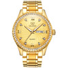 OLEVS 5565 Men Fashion Waterproof Stainless Steel Strap Diamond Quartz Watch(Gold)