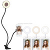 Clip Style Universal Cell Phone Holder Bracket Selfie Ring Light with 3-Color Light Adjustment, for Studio Recording, Live Broadcast, Live Show, KTV, etc.(Black)