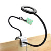 Aluminum Table Clamp Soldering Iron Holder Soldering Station PCB Fixture with Metal Arm & LED Magnifying Glass