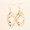 Classic Super Shiny Alloy Multilayer Twisted Ladies earrings(Gold)