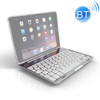 F8SM+ For iPad mini 4 Laptop Version Colorful Backlit Aluminum Alloy Bluetooth Keyboard Protective Cover (Silver)