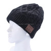 Wavy Textured Knitted Bluetooth Headset Warm Winter Beanie Hat with Mic for Boy & Girl & Adults(Black)