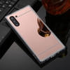 For Galaxy Note 10 TPU + Acrylic Luxury Plating Mirror Phone Case Cover(Rose Gold)