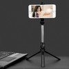 XT10 Multi-function Mobile Live Broadcast Bluetooth Self-timer Pole Tripod (Black)