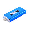 RQW-02 3 in 1 USB 2.0 & 8 Pin & Micro USB 32GB Flash Drive, for iPhone & iPad & iPod & Most Android Smartphones & PC Computer(Blue)