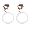 2 PCS 2.5inch 3W White Light + Yellow Light Car Angel Eyes Light, DC 12V Cable Length: 50cm