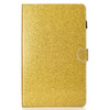 For Galaxy Tab A 10.1 (2016) T580 Varnish Glitter Powder Horizontal Flip Leather Case with Holder & Card Slot(Gold)