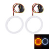 2 PCS 3inch 6W White Light + Yellow Light Car Angel Eyes Light, DC 12V Cable Length: 50cm