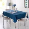 Decorative Tablecloth Imitation Linen Lace Table Cloth Dining Table Cover, Size:110x160cm(Dark Blue)