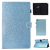 For Galaxy Tab A 10.1 (2019) T510 Varnish Glitter Powder Horizontal Flip Leather Case with Holder & Card Slot(Blue)
