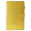 For Galaxy Tab A 10.5 T590 Varnish Glitter Powder Horizontal Flip Leather Case with Holder & Card Slot(Gold)