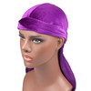 Velvet Turban Cap Long-tailed Pirate Hat Chemotherapy Cap (Purple)
