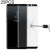 25 PCS For Galaxy Note 8 0.3mm 9H Surface Hardness 3D Explosion-proof Full Screen Tempered Glass Film (Black)