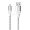 ANKER A8452 Powerline+ II USB to 8 Pin Apple MFI Certificated Nylon Pullable Carts Charging Data Cable, Length: 0.9m(Silver)