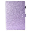 For Galaxy Tab S4 10.5 T830 Varnish Glitter Powder Horizontal Flip Leather Case with Holder & Card Slot(Purple)