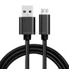 1m 3A Woven Style Metal Head Micro USB to USB Data / Charger Cable, For Galaxy S6 / S6 edge / S6 edge+ / Note 5 Edge, HTC, Sony, Length: 1m(Black)