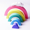 Rainbow Piles Pile Blocks Building Children Room Decoration Photography Props( Rainbow )