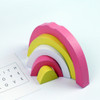 Rainbow Piles Pile Blocks Building Children Room Decoration Photography Props(Pink Yellow White )