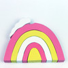 Rainbow Piles Pile Blocks Building Children Room Decoration Photography Props(Pink Yellow White )