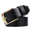 Dandali L8038 Men Casual Retro Pin Buckle Leather Belt Waistband, Length: 115cm (Black)