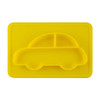 3 PCS Integrated Child Food Grade Silicone Square Car Plate(Yellow)