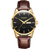 OLEVS 6898 Men Fashion Waterproof Dual Calendar Quartz Watch(Brown Black)