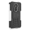 Tire Texture TPU+PC Shockproof Phone Case for Motorola Moto G7 Power, with Holder (White)