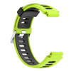 For Garmin Forerunner 735 XT Two-tone Silicone Strap(Lime + Black)