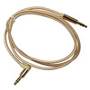 AV01 3.5mm Male to Male Elbow Audio Cable, Length: 1m(Gold)