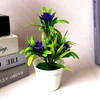 10 Pots Fake Potted Plant Simulation Bonsai Tabletop Decoration(Purple)