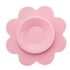 Double-sided Super Suction Cartoon Anti-collision Children Bowl  Sucker(Pink Flower)