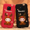 Lovely Reindeer Full Package Anti Falling Silicone Sleeve for Huawei Mate 20(Black)