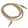 AV01 3.5mm Male to Male Elbow Audio Cable, Length: 2m(Gold)