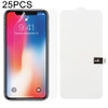 25 PCS Soft Hydrogel Film Full Cover Front Protector with Alcohol Cotton + Scratch Card for iPhone X / XS