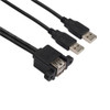 bk3507 Dual USB 2.0 Male to Dual USB Female Extension Cable with Fixing Hole, Length: 50cm