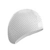 2 PCS Silicone Waterproof Swimming Caps Protect Ears Long Hair Sports Swimming Cap for Adults(White)