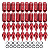 20 PCS Aluminum Alloy Wheel Drive Hub Adaptor Car Wheel Nut Car Parts(Red)