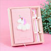 Cute Unicorn Notebook Set Office Stationery with Pen(Pink Unicorn)