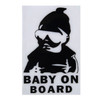 Baby On Board Pattern Vinyl Car Sticker, Size: 20cm x 13cm(Black)