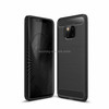 Brushed Texture Carbon Fiber Shockproof TPU Case for Huawei Mate 20 Pro (Black)