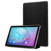 Silk Texture Horizontal Flip Leather Case with Three-Folding Holder for Galaxy Tab T510 (Black)