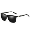 Men Retro Fashion Aluminum Magnesium Frame UV400 Polarized Sunglasses  (Black + Grey)