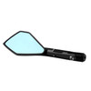 Modified Motorcycle Aluminium Alloy Rhombus Reflective Light Side Rearview Mirror (Black)